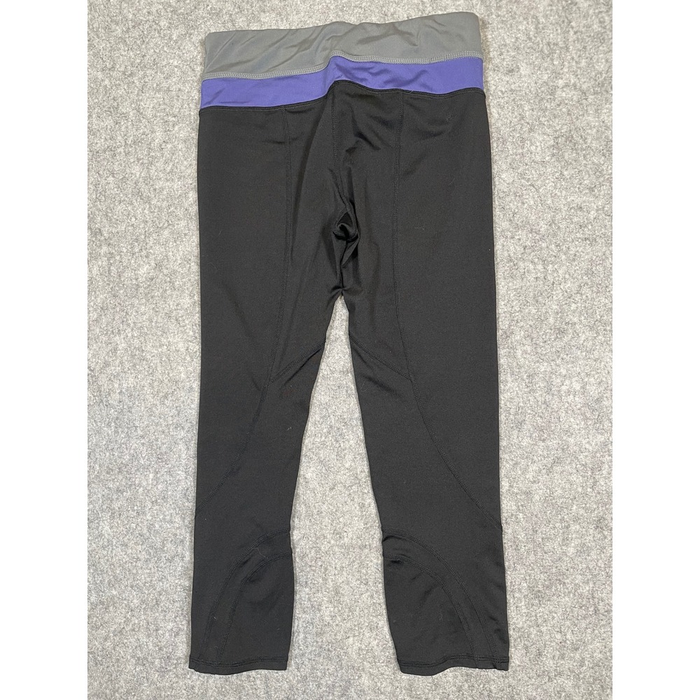 Golds Gym GGX Yoga Pants Women Small Black Purple Capri Leggings - Picture 5 of 5